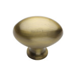 M Marcus Heritage Brass Oval Design Wardrobe Knob 38mm 